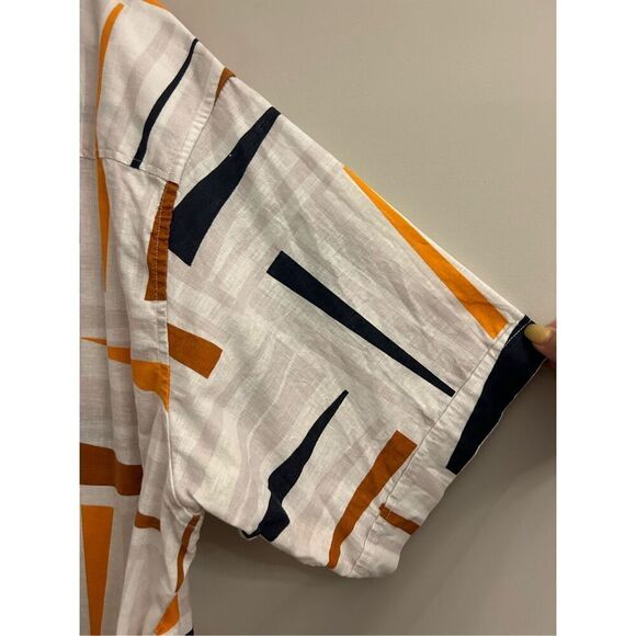 Sean John men's Linen / cotton shirt sz 3XLT abstract colorful - Picture 5 of 10